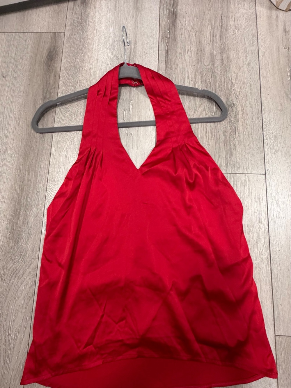 Superdown Red V-Neck Halter Top